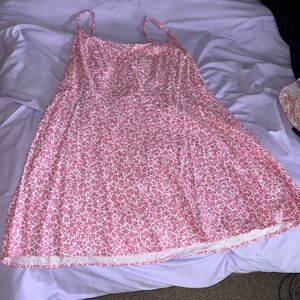 Casual Pink Floral Dress